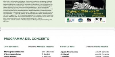 Concerto Coro EDELWEISS CAI Torino per Specchio dei Tempi
