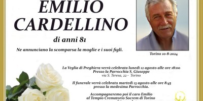 E' mancato all'affetto dei suoi Cari, Emilio Cardellino