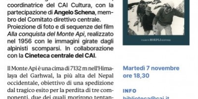 Leggere le montagne - incontri Novembre 2023