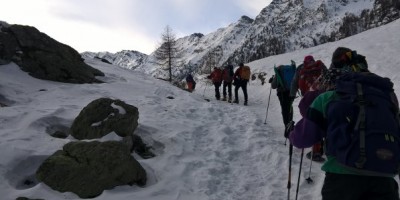 Rifugio Willy Jervis (1732 m) - 22-01-2017 ESCURSIONISMO INVERNALE gli ultimi passi prima della Conca del Prà