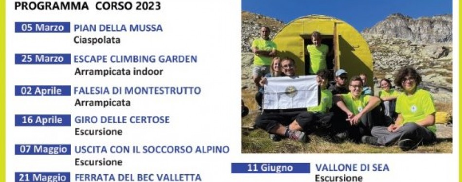 Presentazione Corso di ALPINISMO GIOVANILE - Scuola Giuseppe Lavesi 